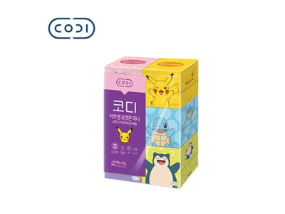 코디 아트앤포켓몬 미니 미용티슈 230매x6입 1팩