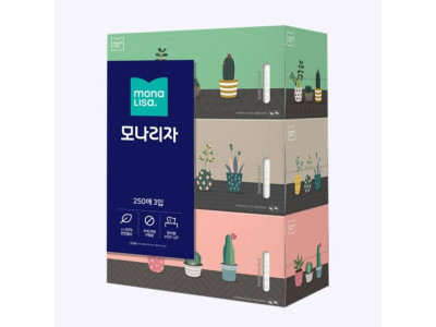 모나리자 미용티슈 각티슈 250매 3입