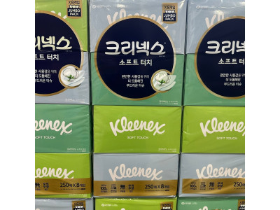 크리넥스 소프트터치 미용티슈 250매 x 8개