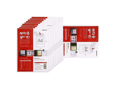 ( 아크릴 부착용꽂이판 A4 10개입박스 )  잡지꽂이 카탈로그꽂이 아크릴꽂이 네임보드 이름판 명패 인포프레임 디스플레이 아크릴장식 부착판