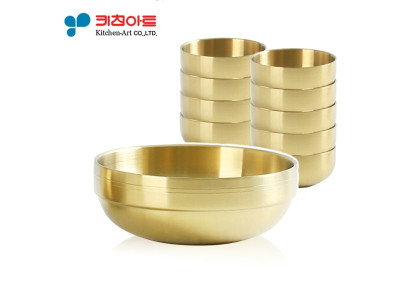 키친아트 금상첨화 티타늄 이중 국대접 12cm 10개