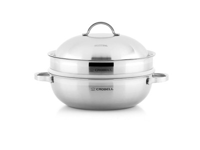 크로벨 통3중 파티웍 찜솥 30cm