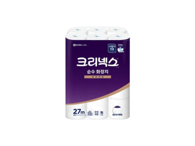 크리넥스 3겹 화장지 순수 27m 24롤 1백