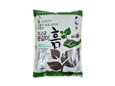 원예용 최고급 분갈이용 흙 3L