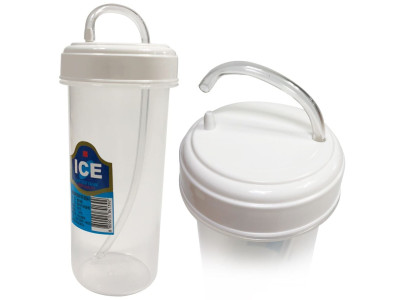 덕신 빨대컵(300ml)환자용물컵 병원 물컵 물병 주스컵