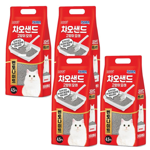 고양이 벤토나이트 모래 4.5kg 4P 탈취 화장실 샌드