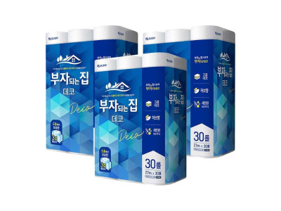 (무료배송)부자되는집 3겹 30롤 휴지x3개