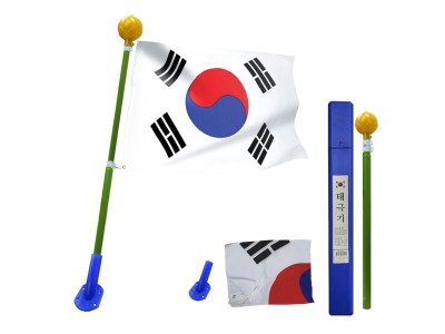 나라사랑 태극기 가정용 국기함 세트 3단 깃대 꽂이