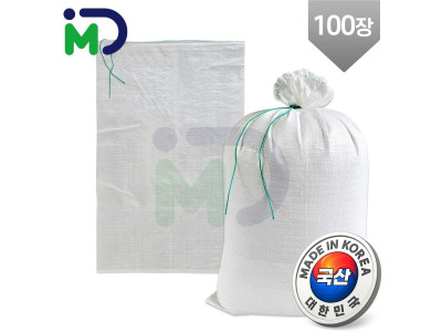 국산 마대 40kg 100장 자루 포대 현장마대 산업용 모래 폐기물 낙엽 재활용 분리수거