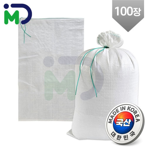 국산 마대 40kg 100장 자루 포대 현장마대 산업용 모래 폐기물 낙엽 재활용 분리수거
