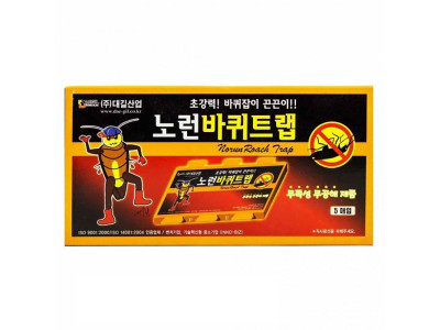 노런 바퀴트랩 5매입 초강력 무독성 끈끈이 바퀴벌레 퇴치제 실내 해충방지