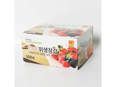 프리미엄 장갑 500매 위생 일회용품 비닐 1회용
