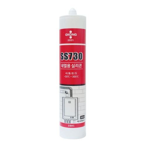 오공 내열용 실리콘 보일러 실란트 SS730 300ml 회색