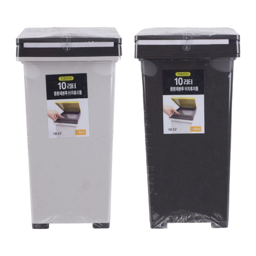 터치 휴지통 10L (색상랜덤)