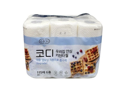 안심 키친타월 115매x6롤 2겹