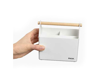 칸막이 소품정리함 연필꽂이 펜홀더 14.5x11cm 1개 WH