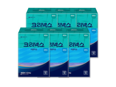 크리넥스 미용티슈 콤비 (200매) 3팩 x 6개 (18팩)