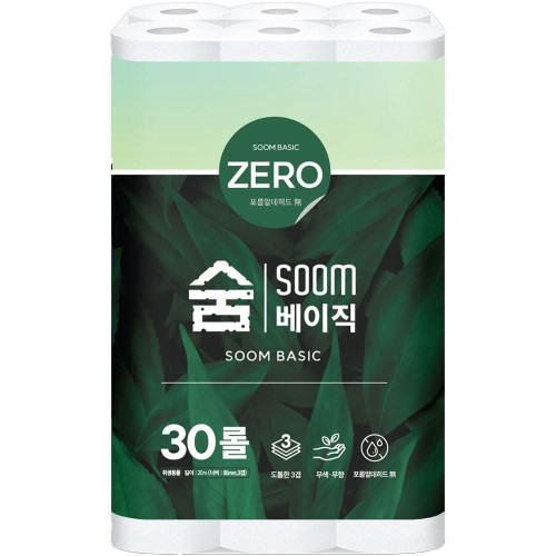 광진 두루마리 물에 잘녹는 숨베이직 화장지 30롤3겹