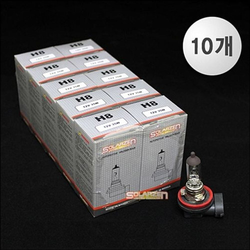 자동차용 할로겐 전구 클리어 H8 10개묶음   1개 국내제작 차량용전등 자동차전등 자동차 할로겐등 램프