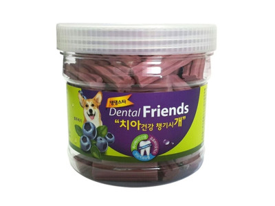댕댕스타 덴탈 프랜즈 블루베리 300g 강아지 껌