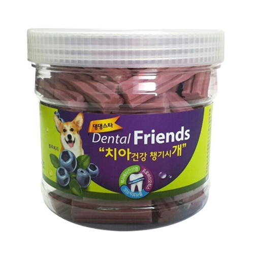 댕댕스타 덴탈 프랜즈 블루베리 300g 강아지 껌