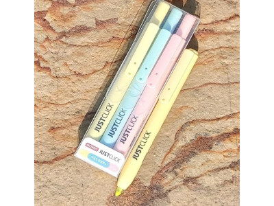 모리스 JUSTCLICK 노크식 Slim 형광펜 S-Pastel 3색