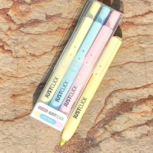 모리스 JUSTCLICK 노크식 Slim 형광펜 S-Pastel 3색
