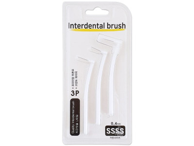 우일 치간칫솔 0.4mm(L타입 3P SSSS)8649 치석브러쉬