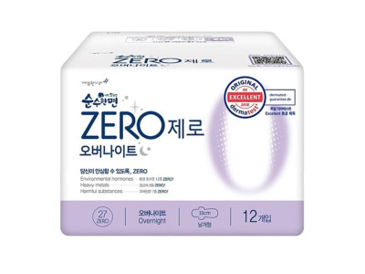 깨끗한나라)순수한면ZERO(오버나이트수퍼롱/12P)