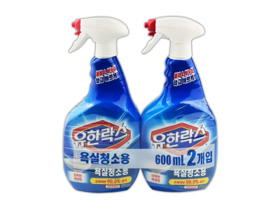 유한락스 욕실청소용 600ml 2P - O