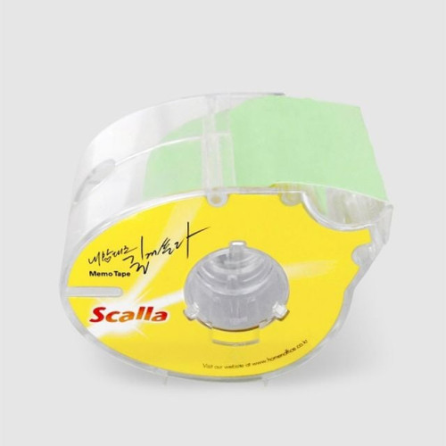 스칼라 디스펜서형 롤 메모테이프 48mm(그린)