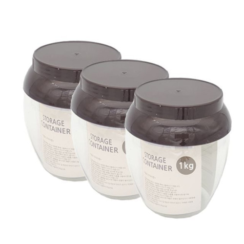 묶음기획 장독대용기 1kg 3매1세트