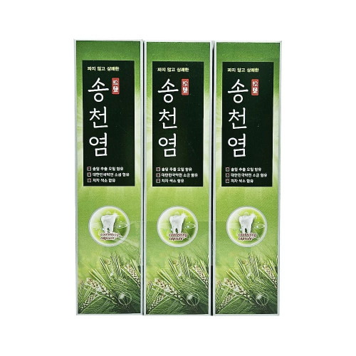 메디안 송천염 치약 120g x 3입 소금잇몸