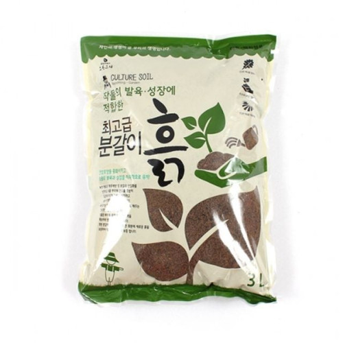 초록스타 분갈이흙 3L 배양토 원예용 화분 상토