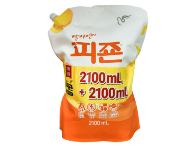 피죤 섬유유연제 2100ml + 2100ml 리필 옐로미모사