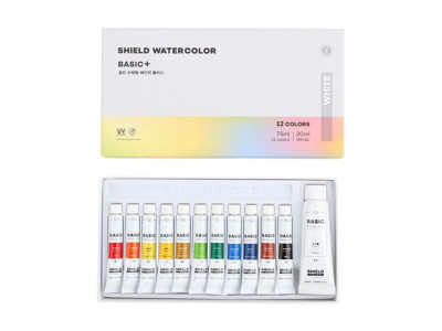 쉴드 베이직플러스 수채화물감 12색 7.5ml 1개
