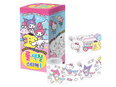 산리오캐릭터즈 롤 색칠 스티커 no.1