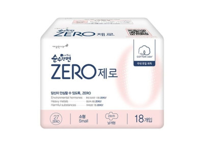 깨끗한나라 순수한면 ZERO 생리대 소형 18P