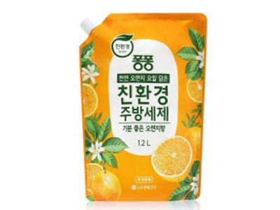 퐁퐁 친환경 주방세제 오렌지 리필 1.2L