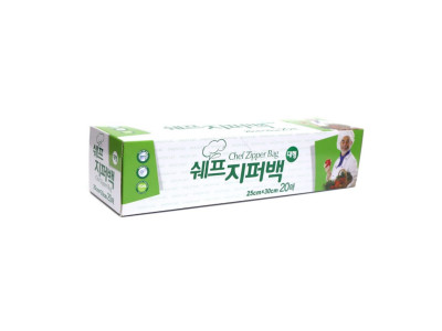 쉐프지퍼백 25 30 20매 대형 6430