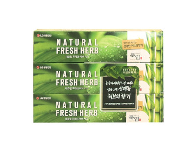 네츄럴 프레쉬 허브치약 죽염 130g 3개입