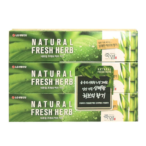 네츄럴 프레쉬 허브치약 죽염 130g 3개입