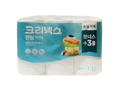 크리넥스 안심 키친타월 135매 6롤 -O
