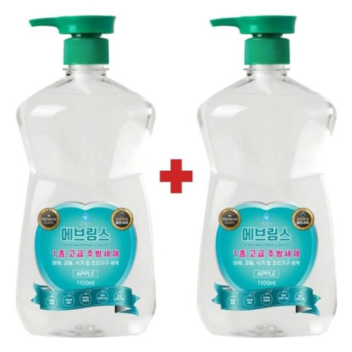 1+1 에브링스 1등급 주방세제 1100ml+1100ml