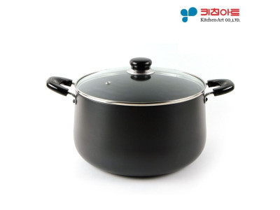 키친아트 쥬노 블랙 경질냄비 곰솥 28cm 국냄비 찌개