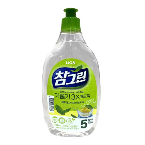 LION 참그린 기름기뽀드득 녹차 500g