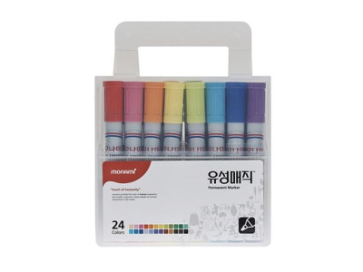 유성매직24색세트 둥근닙 모나미