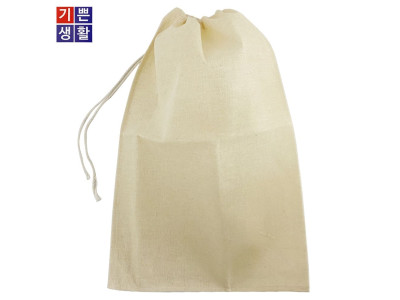 국산 천연 삼베주머니(특대)36x53 면보 거름망 육수망