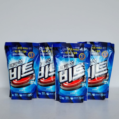 라이온 비트 1.5kg 리필형 파우치 4개