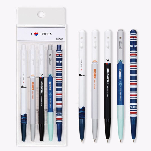 아이러브코리아 볼펜(5P) 독도 한국 디자인 볼펜세트
